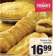 Piemans Pies Assorted-Each