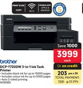 Brother DCP-T720DW 3-In-1 Ink Tank Printer
