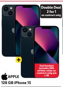 2 x Apple iPhone 13 128GB-On Red Core More Data 1.3GB/50Min