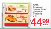 Spar Processed Cheese Slices (Gouda Or Cheddar)-24's Each