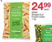 Spar Straight Cut Frozen Chips-1kg Each