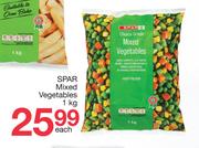 Spar Mixed Vegetables-1kg Each