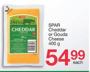 Spar Cheddar Or Gouda Cheese-400g Each