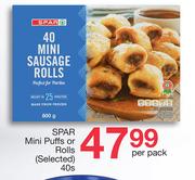 Spar Mini Puffs Or Rolls (Selected)-40's Per Pack