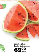 Large Seedless & Seeded Watermelons-Each