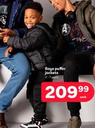 Boys Puffer Jackets 2-7 Years-Each