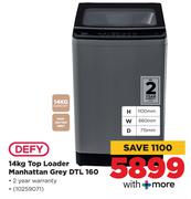 Defy 14Kg Top Loader Manhattan Grey DTL 160