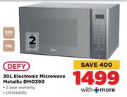 Defy 30Ltr Electronic Microwave (Metallic) DMO390