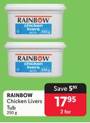 Rainbow Chicken Livers Tub-For 2 x 250g