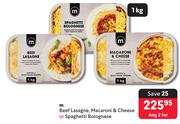 M Beef Lasagne, Macaroni & Cheese Or Spaghetti Bolognese-For Any 2 x 1Kg