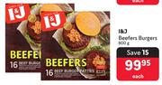 I&J Beefers Burgers-800g Each