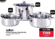 Salton 6 Piece Stainless Steel Pot Set-Per Set