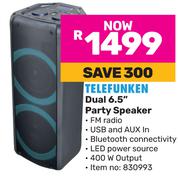 Telefunken Dual 6.5" Party Speaker 