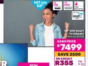 Hisense 58"(147cm) UHD Smart TV 58A6K 