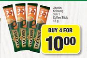 Jacobs Kronung 3In1 Coffee Stick-For Any 4 x 18g