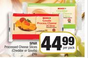 Spar Processed Cheese Slices Cheddar Or Gouda-24s Per Pack