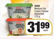 Spar Medium Fat Cream Cheese Assorted-175g Each