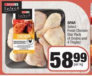 Spar Select Fresh Chicken Star Pack (4 Drums & 4 Thighs)-Per Kg