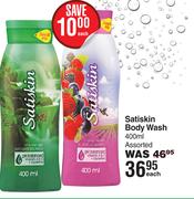 Satiskin Body Wash Assorted-400ml Each