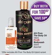 Afri Pure The Body Oil 180 Plus BodyWash 500ml Assorted-For Both