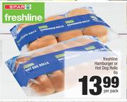 Spar Freshline Hamburger Or Hot Dog Rolls-6's Per Pack