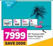 Hisense 58" (147cm) Premium UHD Smart TV 58A7G