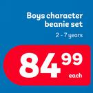 Boys Character Beanie Set (2-7 Years)-Each