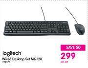 Logitech Wired Desktop Set MK120 190179-Per Set