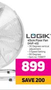 Logik 45cm Floor Fan HVF-45
