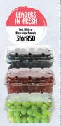 Red, White Or Black Grape Punnets-For 3