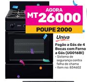 Univa Fogao a Gas de 4 Bocas com Forno a Gas UG016BI