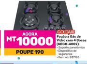Goldair Fogao a Gas de Vidro com 4 bocas GBGH-4002