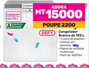 Defy Congelador Branco de 195L