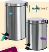 Mainstays 12L Cesto De Lixo Em Aco Inoxidavel Com Pedal