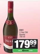 KWV 3 Year Old Brandy-750ml