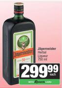 Jagermeister Herbal Liqueur-750ml Each