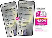 2 x Samsung Galaxy S24 5G Smartphones-On 1.3GB Red Core More Data + Red Flexi 150