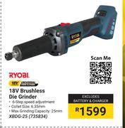 Ryobi 18V Brushless Die Grinder XBDG-25