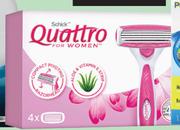 Schick Quattro For Women 4 Blade Cartridges (4 Pack)-Each