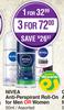 Nivea Anti Perspirant Roll On For Men Or Women Assorted-50ml Each
