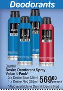 Dunhill Desire Deodorant Spray Value Pack-4 Per Pack