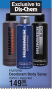 Hummer Deodorant Body Spray Assorted-200ml Each