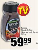 Nescafe Classic Coffee(Selected Excl. Decafe)-200g Each