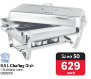 Bakers Chefs Chafing Dish-9.5Ltr Each