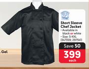 Bakers Chefs Short Sleeve Chef Jacket-Each