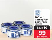 Bakers Chefs 200ml Chafing Fuel Gel 4 Pack-Per 4 Pack