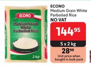 Econo Medium Grain White Parboiled Rice-5 x 2Kg
