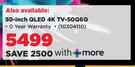 Hisense 50-Inch QLED 4K TV-50Q6Q