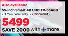 Hisense 55-Inch Smart 4K UHD TV-55A6Q
