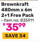 Brownkraft 480mm x 6m (2+1 Free) Pack 835911